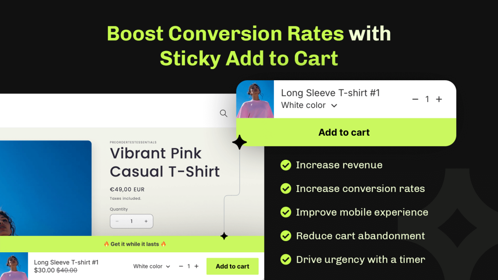 Boost conversions with Essential Shopify cart drawer app.