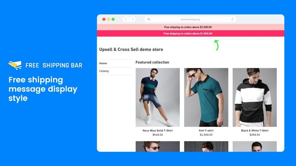 EVM Free Shipping Bar.