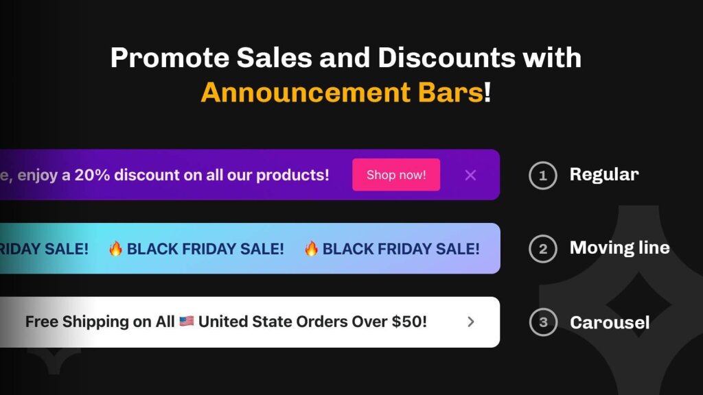 Announcement bar shopify.