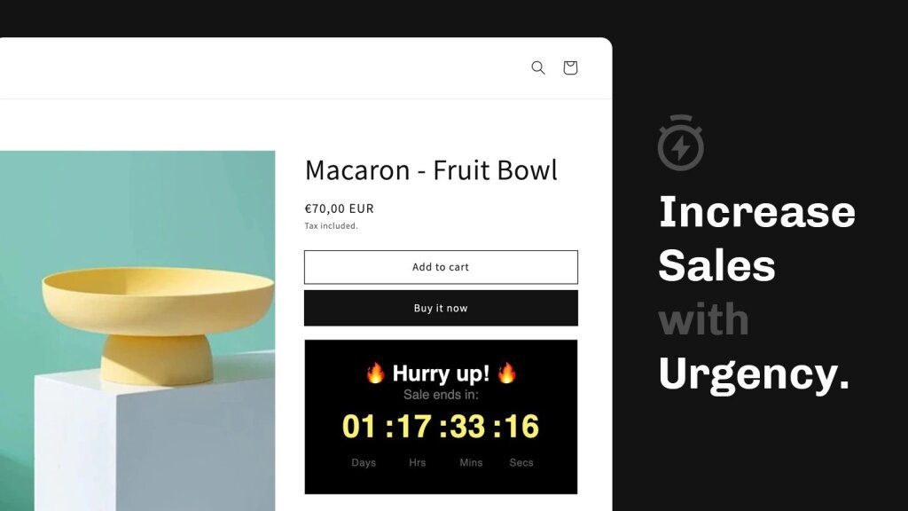 Essential Countdown Timer bfcm shopify application.