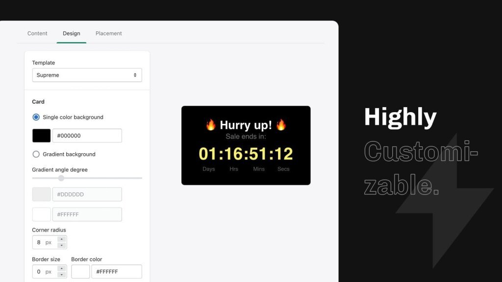 Highly customizable shopify countdown timer app.