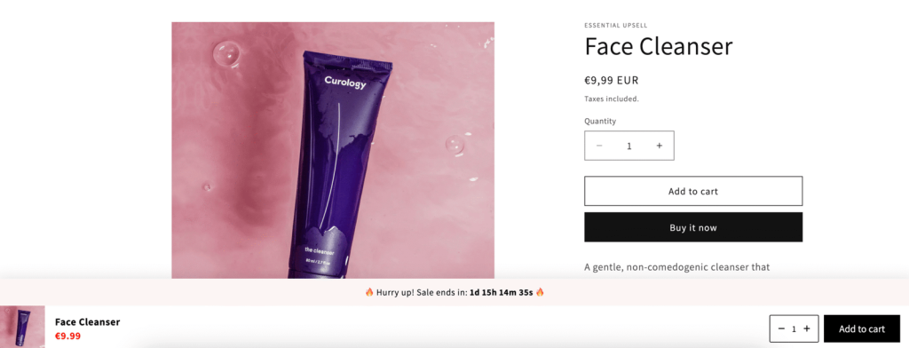 How does Shopify sticky add to cart look like.