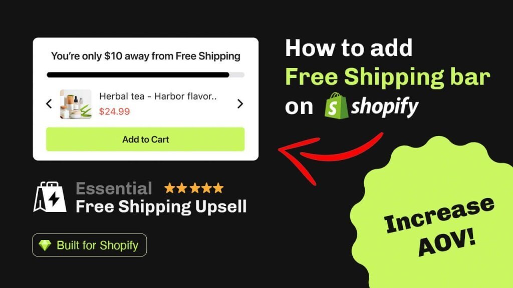How to add free shipping bar on shopify.