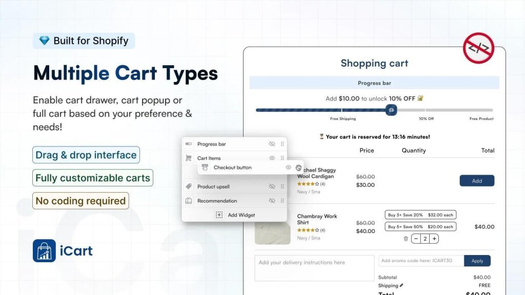 ICart Cart Drawer Cart Upsell.