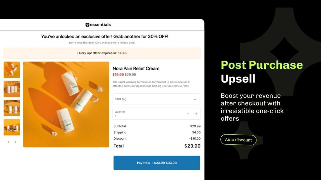 post purchase upsell.