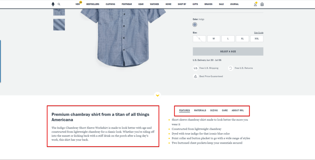 Example: Huckberry.