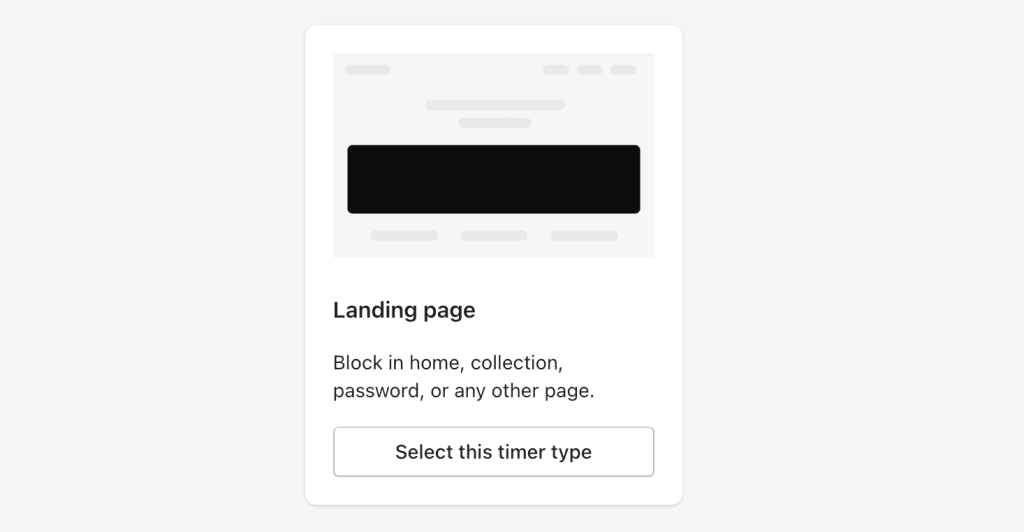 Landing page shopify countdown timer.