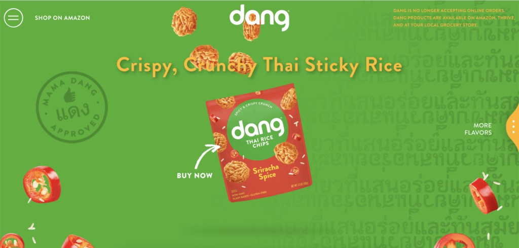 Dang Foods banner.