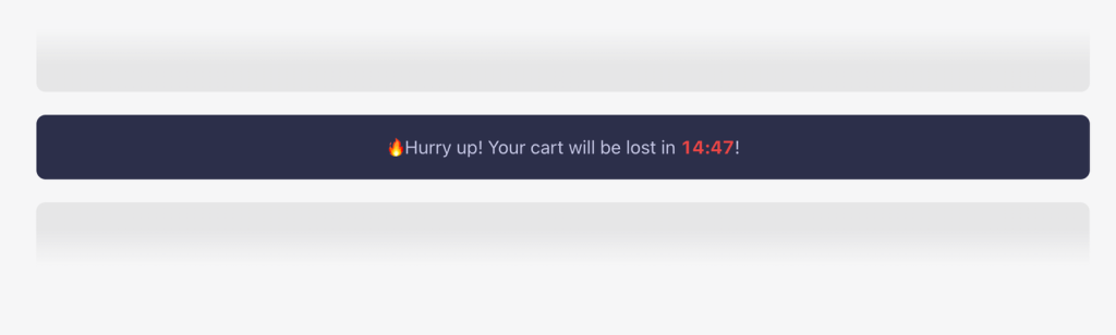 Shopify countdown timer design.