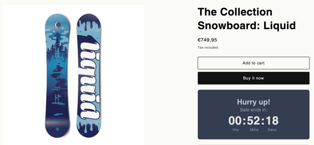 Shopify countdown timer colors.