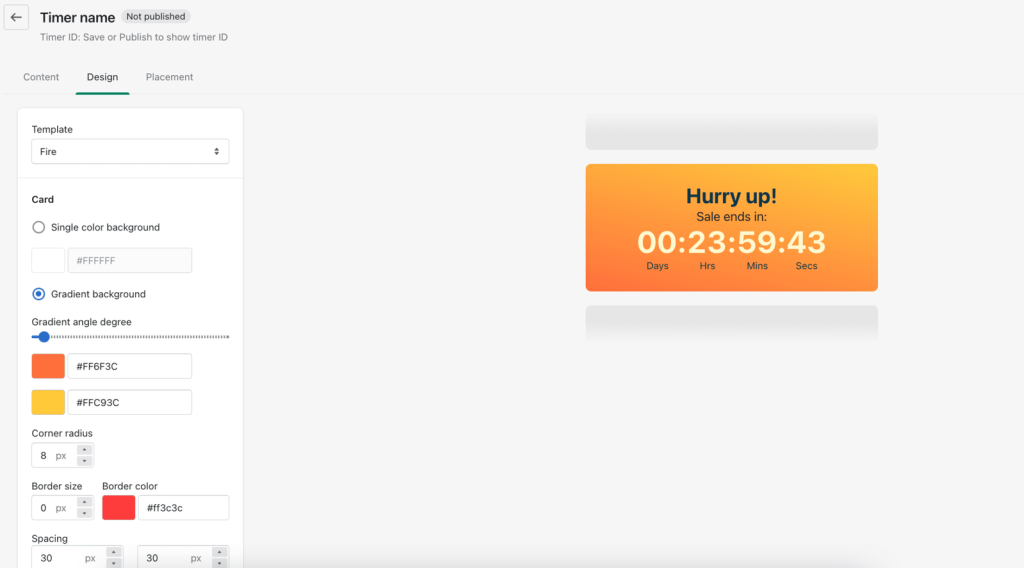 Shopify countdown timer customization.