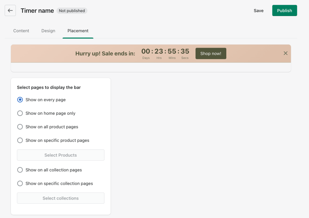 Shopify countdown timer with essential apps.