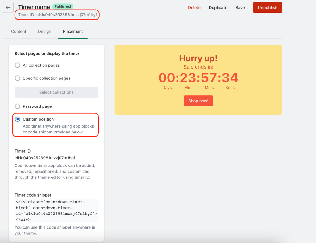 Essential countdown timer on pagefly.