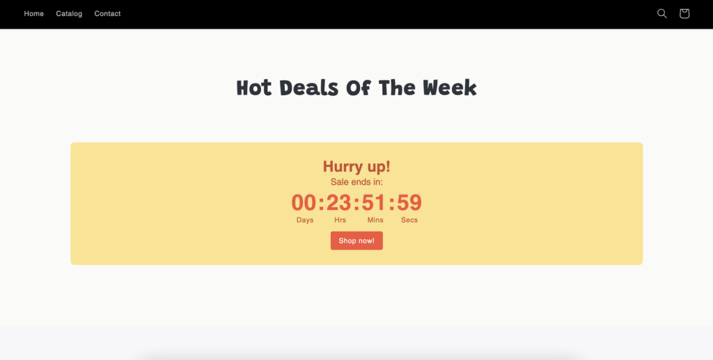 Essential countdown timer on pagefly.