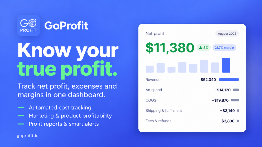 GoProfit: Profit Analytics banner.