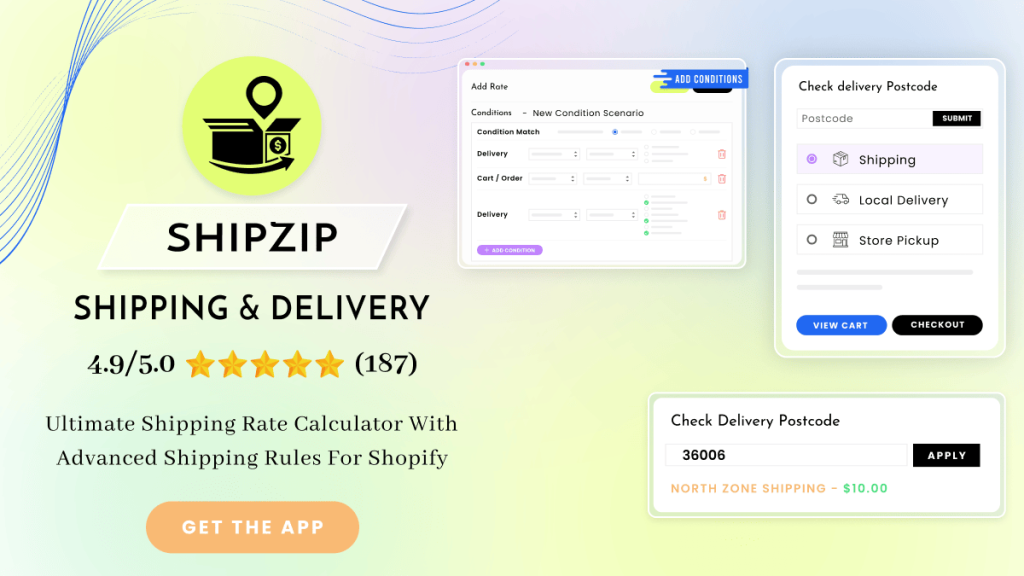ShipZip Shipping Rates Calculator for Shopify.