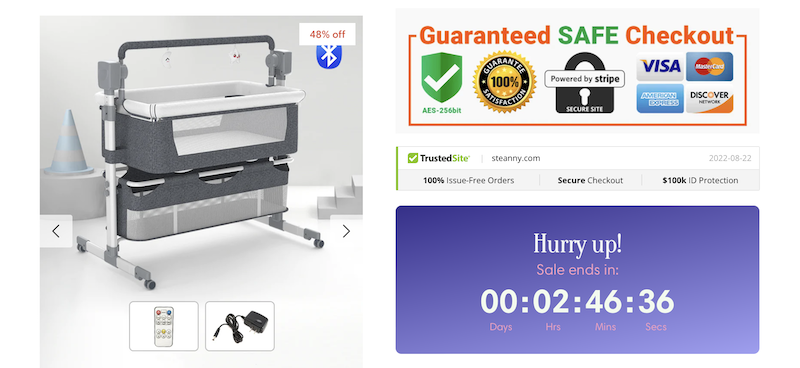 product page countdown timer