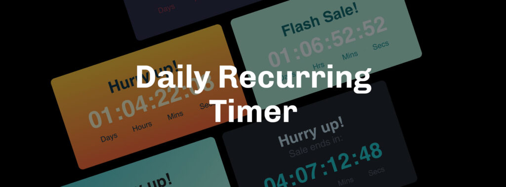 Daily recurring countdown timer for Shopify