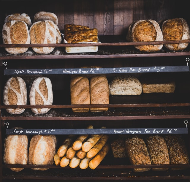 baked bread in store