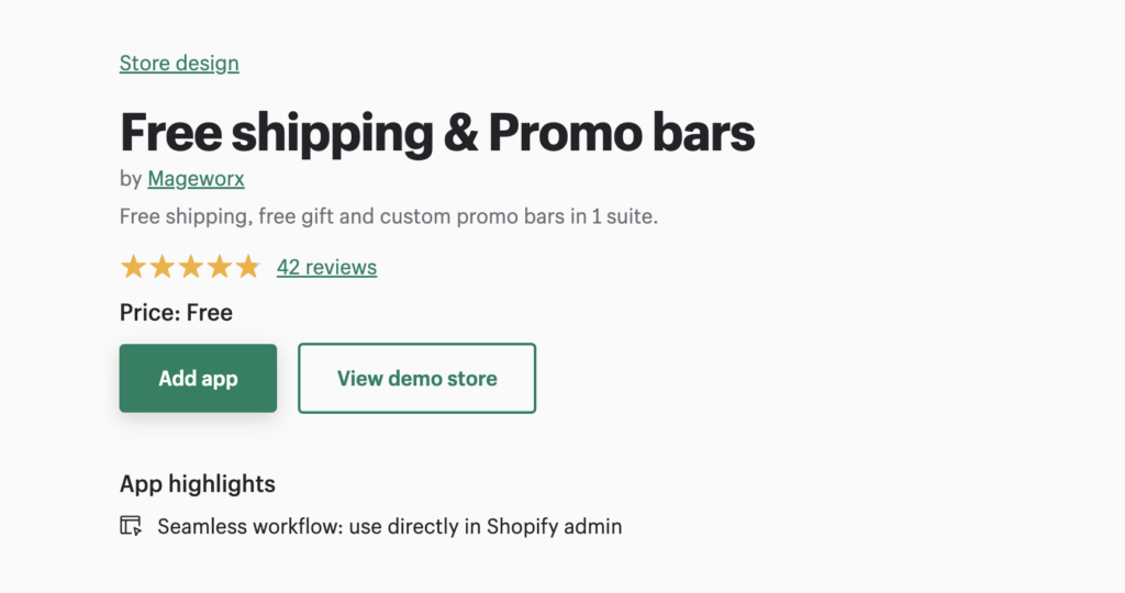 Shopify Free shipping & Promo bars