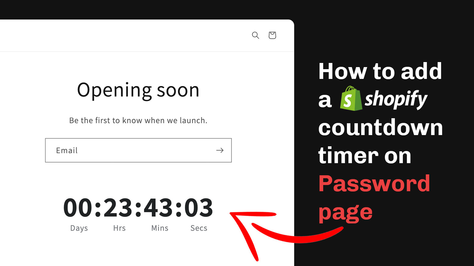How To Add A Shopify Countdown Timer On Password Page (2023)