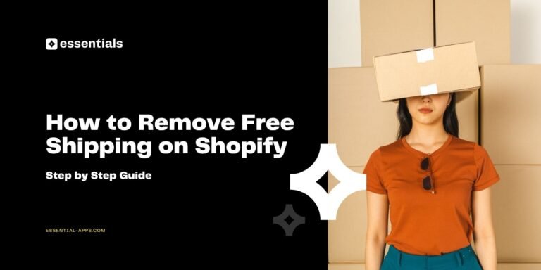 How to Remove Free Shipping on Shopify
