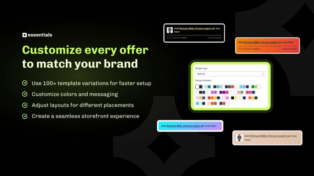 essential free gift customization